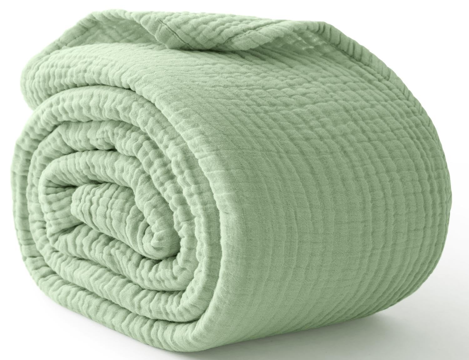 Wool Blanket Herringbone - 100% 순면 담요, 부드러운 무슬린 침대