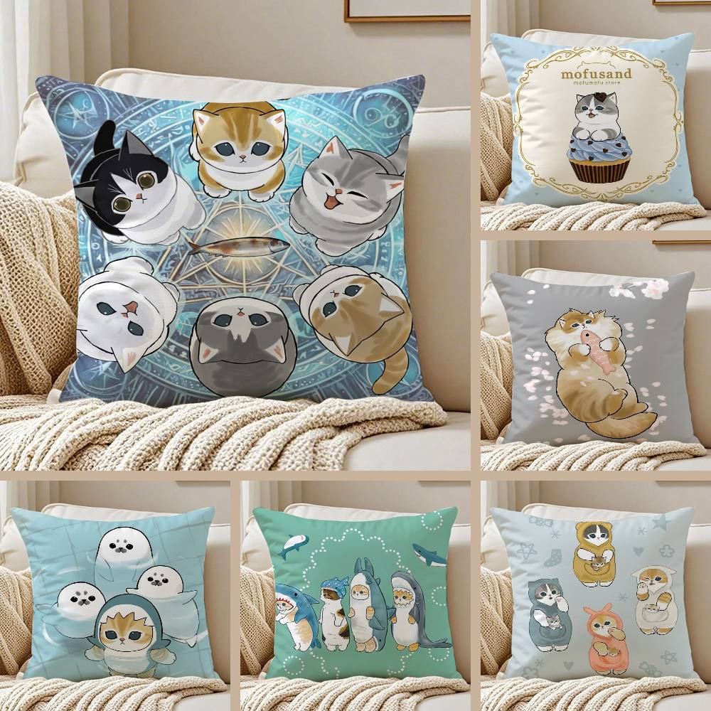 Home Textiles Luxury - 럭셔리 귀여운 모후산드 고양이 베개 커버