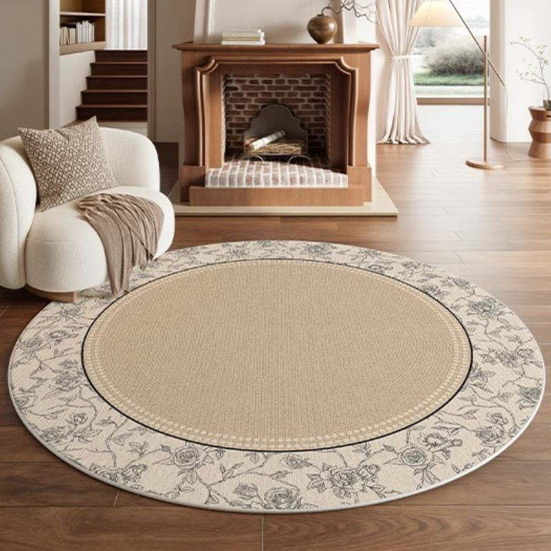 중세 스타일 거실 카펫, 원형 침실 데코 러그, 고급스 - Home Textiles Luxury 리뷰 및 가격