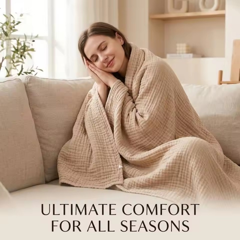 카키색 100% 순면 6겹 거즈 담요 성인용 아동용 부 - Wool Blanket Herringbone 리뷰 및 가격