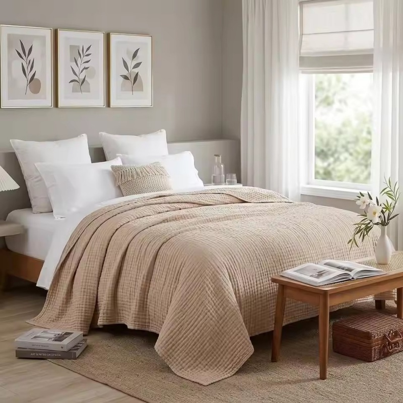 카키색 100% 순면 6겹 거즈 담요 성인용 아동용 부 - Wool Blanket Herringbone 리뷰 및 가격