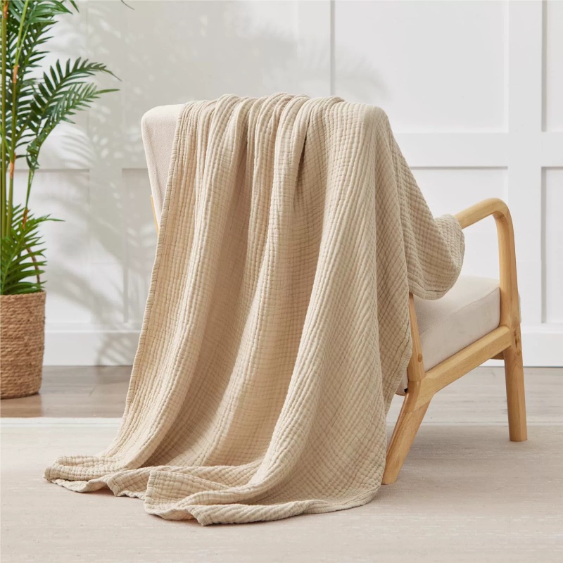카키색 100% 순면 6겹 거즈 담요 성인용 아동용 부 - Wool Blanket Herringbone 리뷰 및 가격