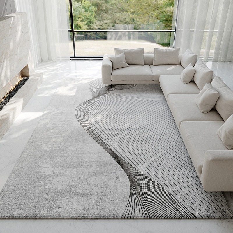 추상적인 밝은 회색 카펫 현대 럭셔리 홈 장식 깔개 대 - Home Textiles Luxury 리뷰 및 가격