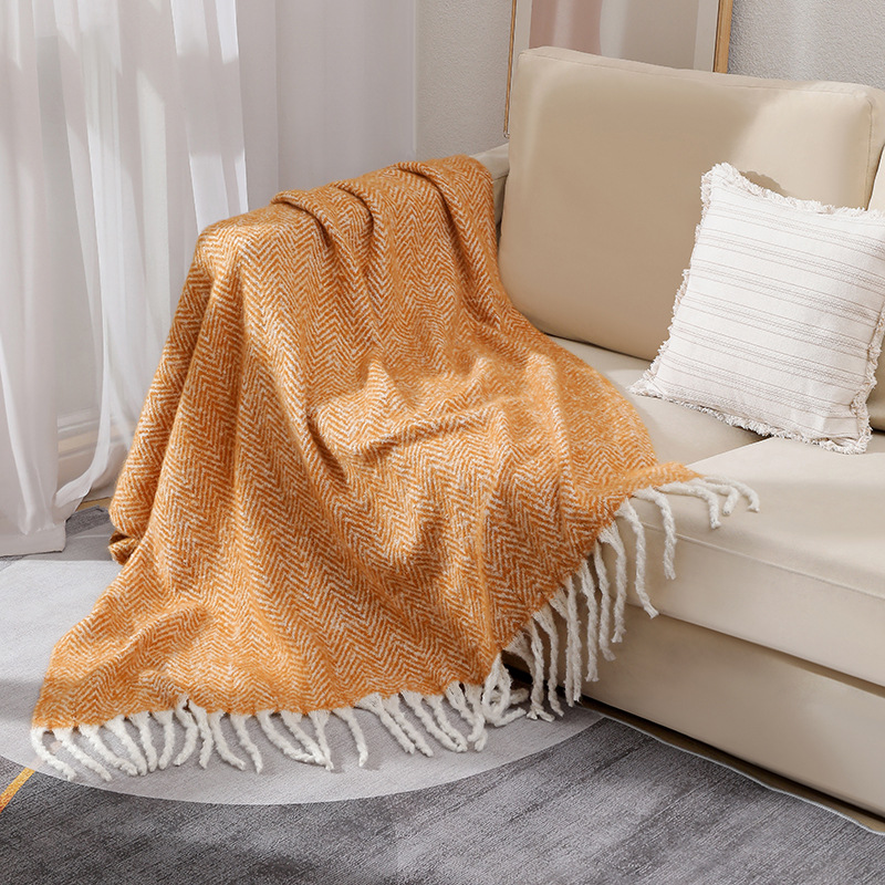 유럽 및 미국 스타일 솔리드 소파 담요 낮잠 에어컨 담 - Wool Blanket Herringbone 리뷰 및 가격