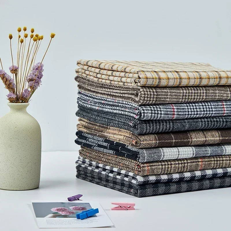 체크 무늬 모직 원단 코트, 바람막이 세트 바지, DI - Wool Blanket Herringbone 리뷰 및 가격
